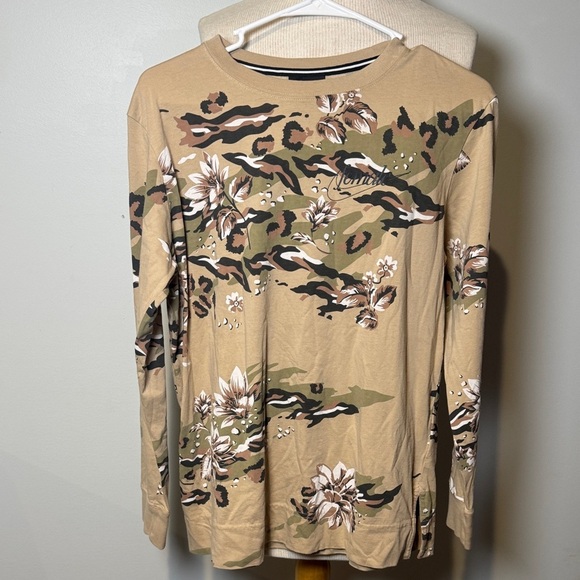 Nike Tops - Nike Tan and Green and brown women’s Floral Top